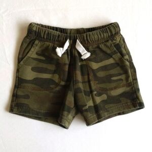 carter's comfy green camo pull-on shorts 12 months baby boy